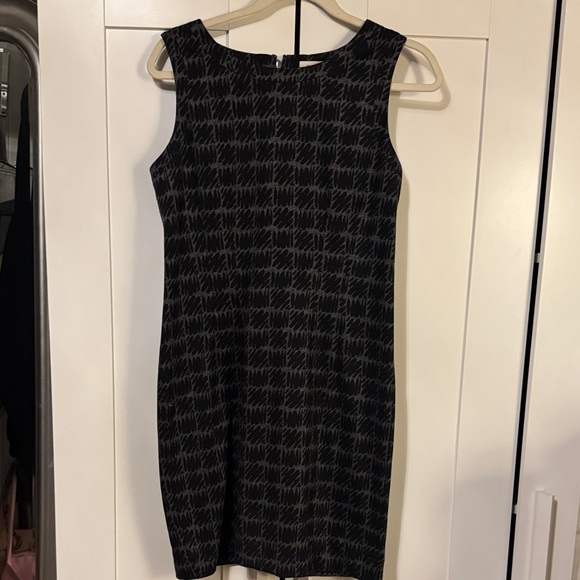 Calvin Klein Black & Gray Houndstooth Dress - Picture 3 of 7